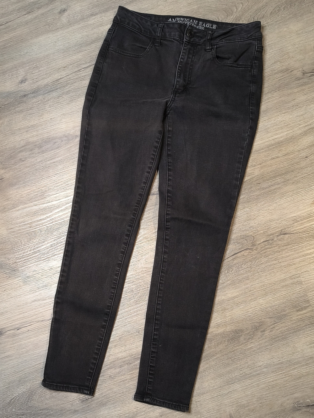 S1181 High Rise Jegging Black Wash w/27" Inseam American Eagle Women's Size 6
